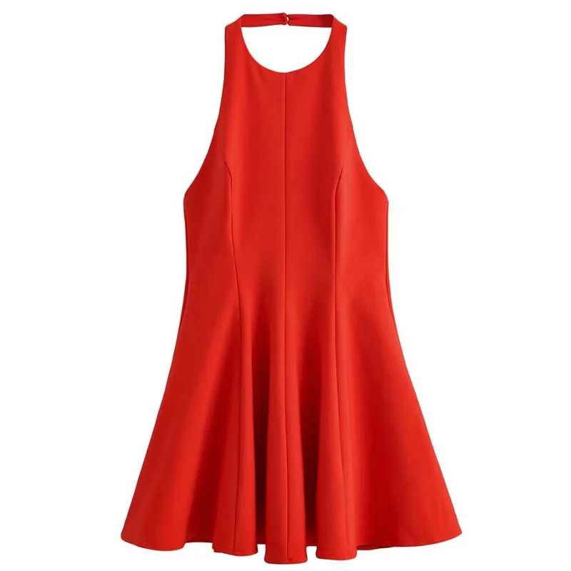 HXAO 2026 Summer Halter Dress – Ruffled Backless Elegance - Image 8
