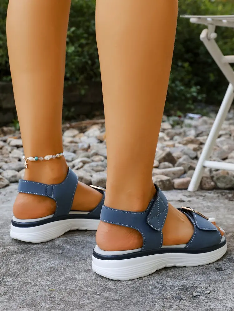 Plus Size Women’s Summer Wedge Sandals – Comfortable Peep Toe Beachwear - Image 14