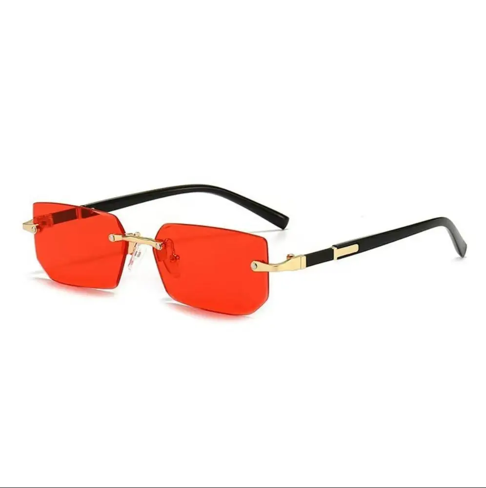 Retro Sunglasses Men Brand Designer Fashion Rimless Sun Glasses Shades Cutting Lens Ladies Frameless Eyeglasses - Image 7