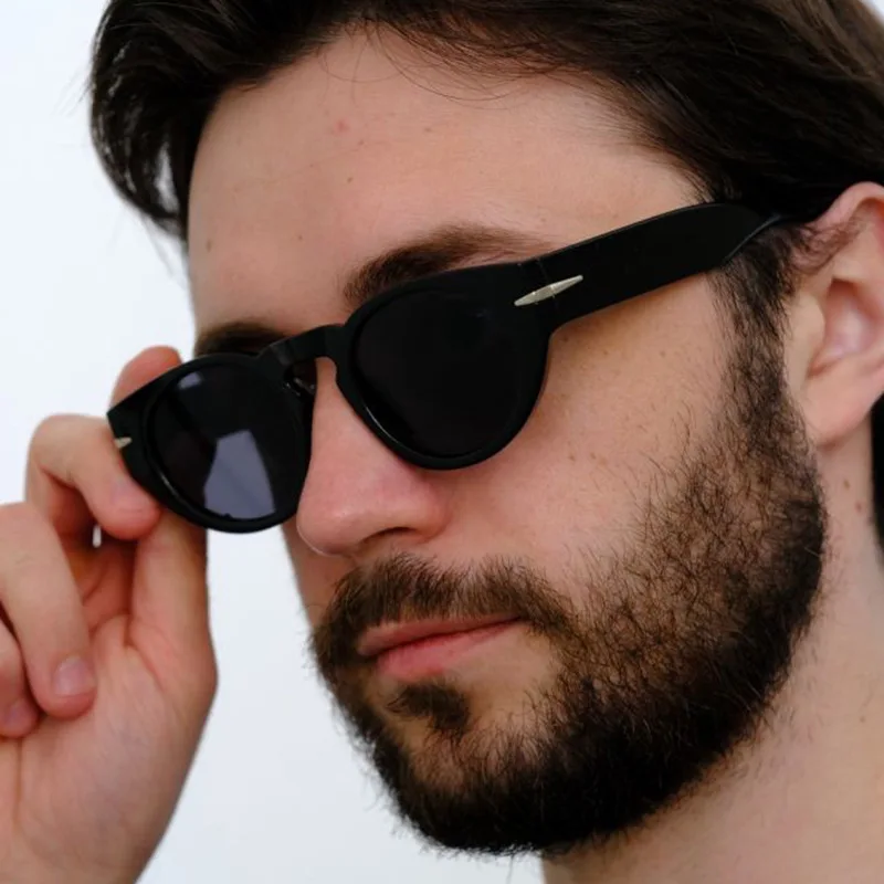 Retro Small Round Sunglasses Men Women Cat Eye Brand Designer Eyewear Literary Vintage Shades Driving Eyeglasses UV400 De Sol - Image 2