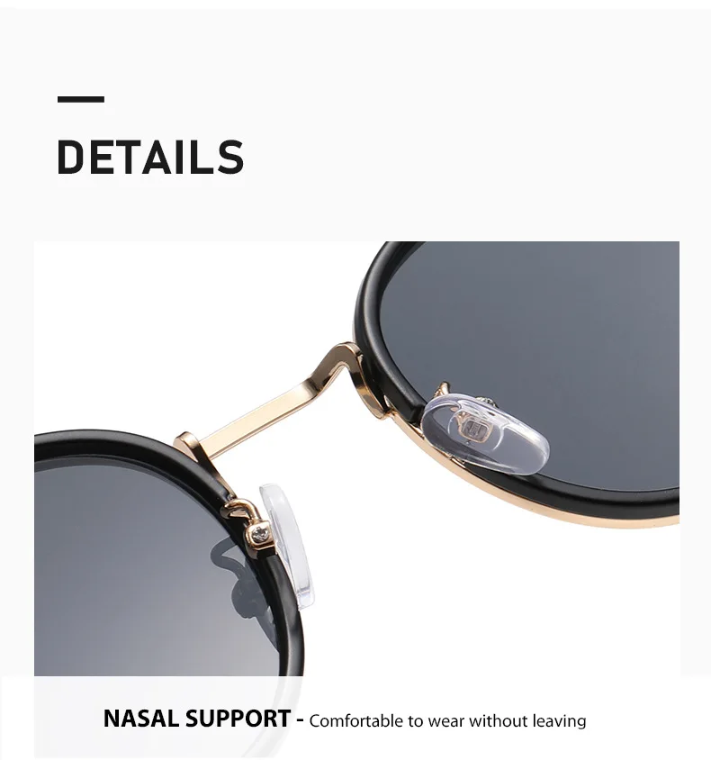 Vintage Round Sunglasses – Unisex Metal Frame UV400 Driving Shades - Image 16