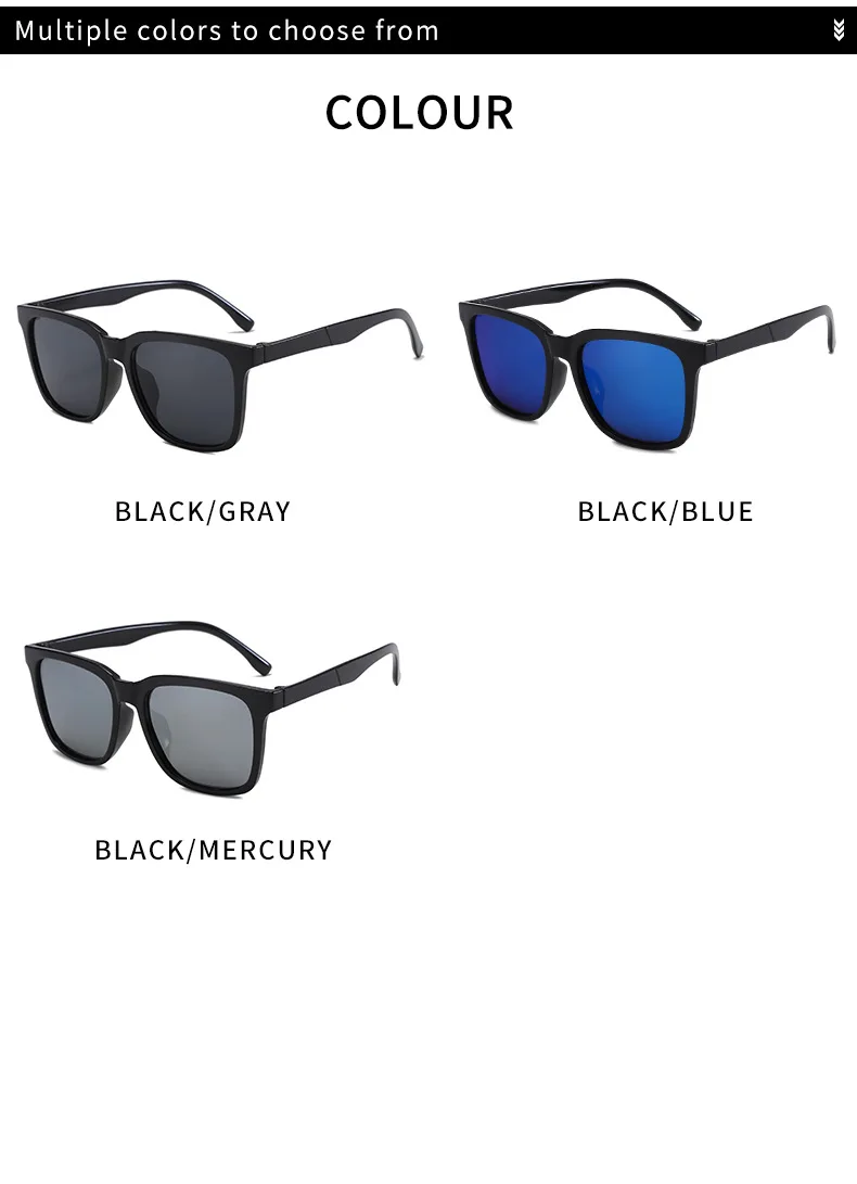 LOVINGFANG Men’s Square Sunglasses – Classic Mirror Acrylic Lenses - Image 13