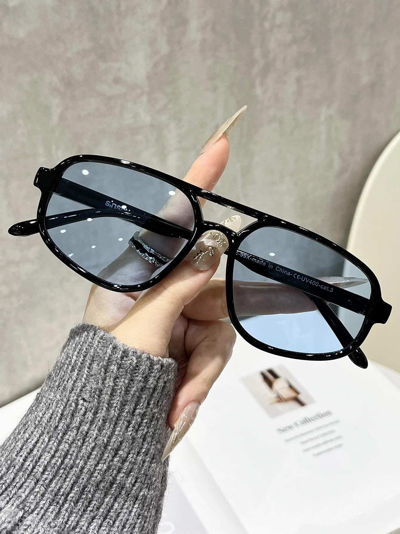 Retro Pilot Sunglasses – 2026 Vintage Double Bridge Luxury Shades for Women - Image 13
