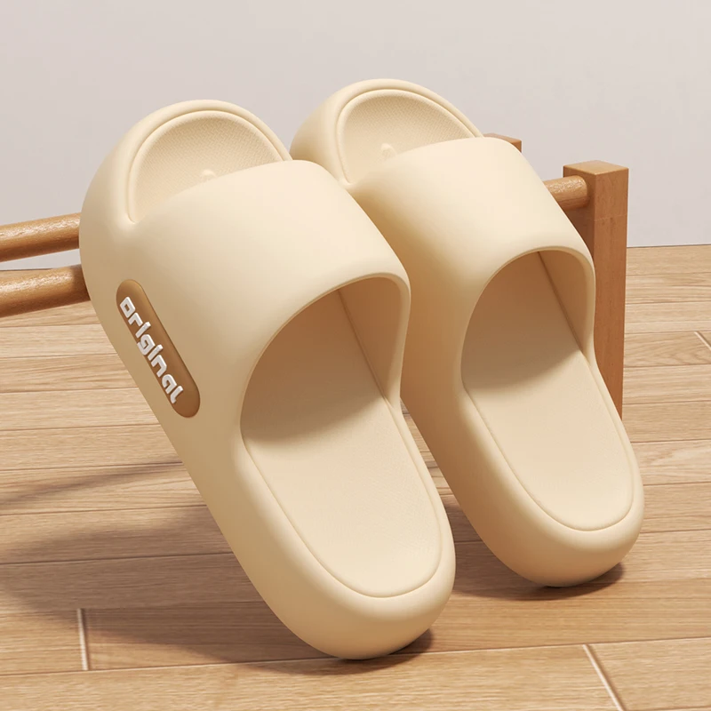 Thick Platform Pillow Slippers Women 2026 Summer Soft Sole Eva Cloud Slippers Woman Letter Print Non Slip Indoor House Shoes - Image 6