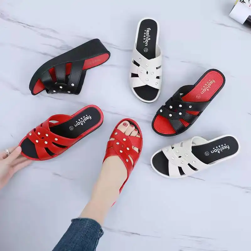 Slippers Platform Wedges Women Sandals Summer Female Mules Clogs Beach Shoes Thick Bottom Non-Slip Solid Chaussures2023 - Image 12