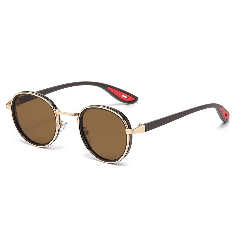 Vintage Round Sunglasses – Unisex Metal Frame UV400 Driving Shades - Image 4