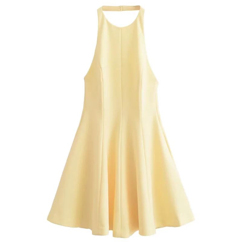 HXAO 2026 Summer Halter Dress – Ruffled Backless Elegance - Image 7