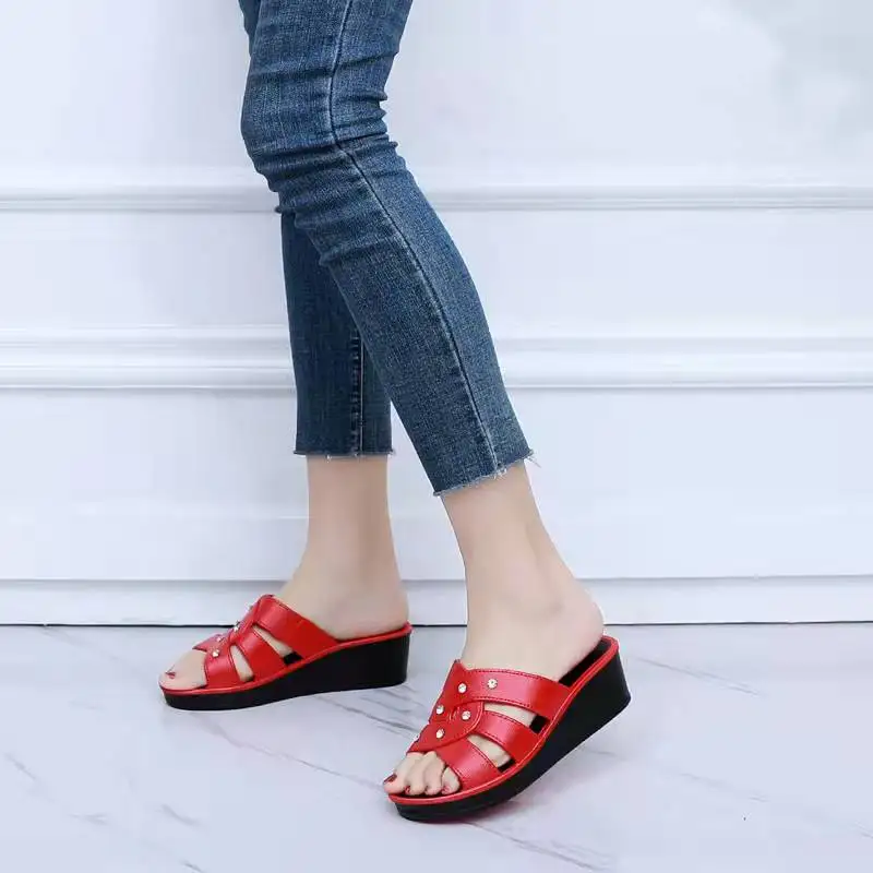 Slippers Platform Wedges Women Sandals Summer Female Mules Clogs Beach Shoes Thick Bottom Non-Slip Solid Chaussures2023 - Image 9