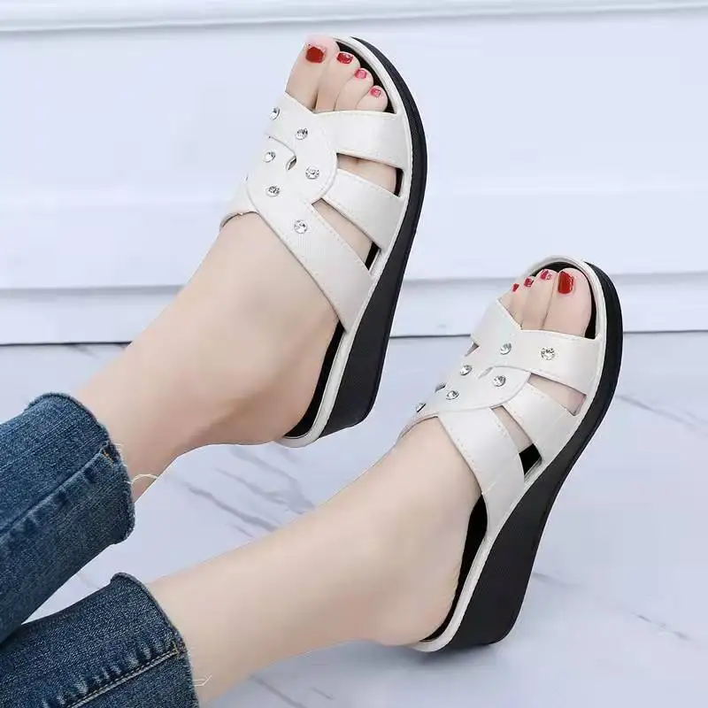 Slippers Platform Wedges Women Sandals Summer Female Mules Clogs Beach Shoes Thick Bottom Non-Slip Solid Chaussures2023 - Image 13