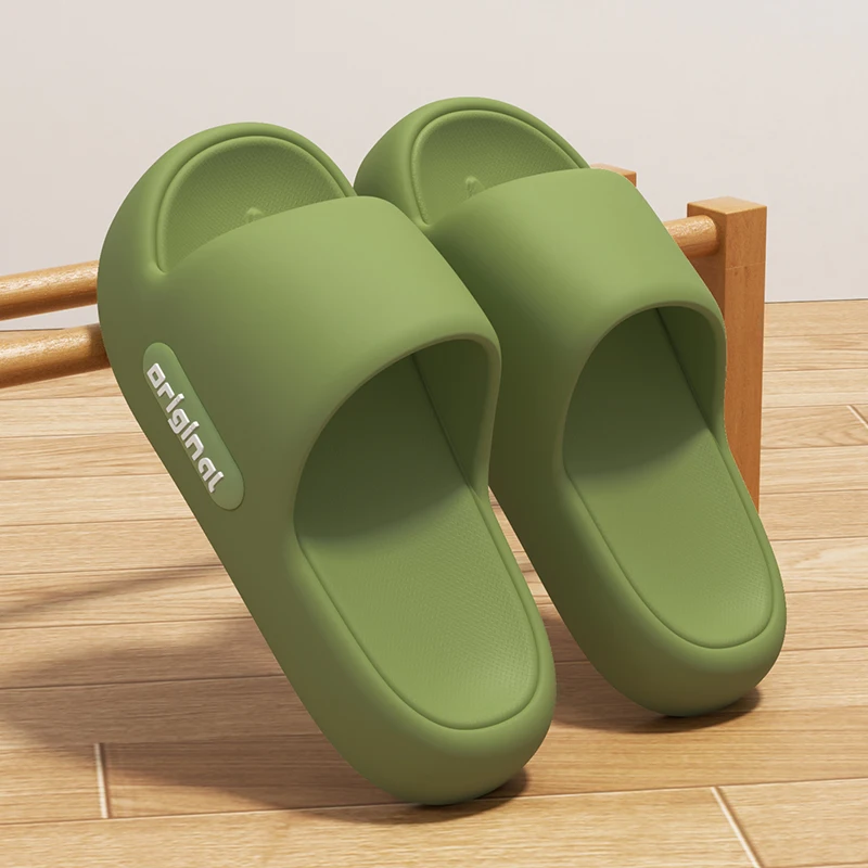 Thick Platform Pillow Slippers Women 2026 Summer Soft Sole Eva Cloud Slippers Woman Letter Print Non Slip Indoor House Shoes - Image 8