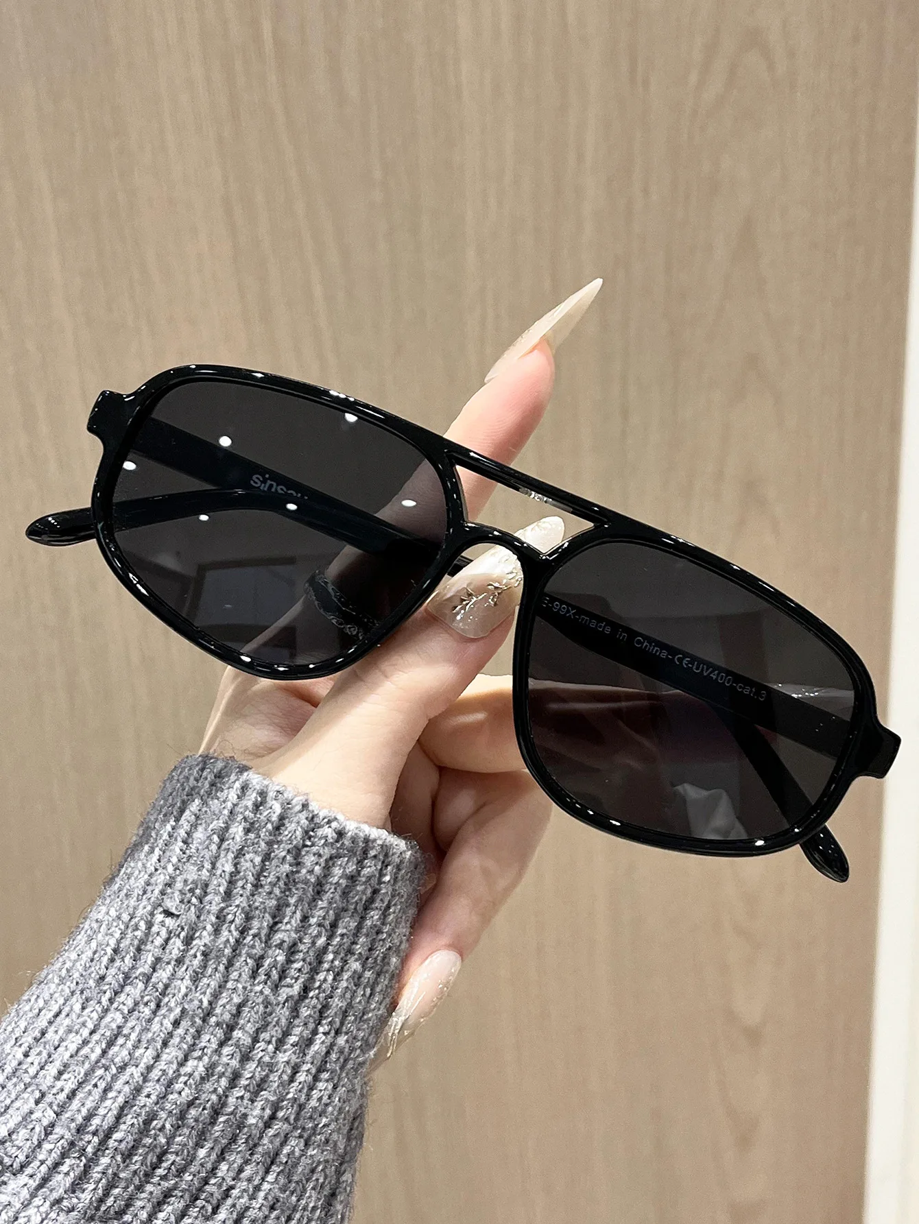 Retro Pilot Sunglasses – 2026 Vintage Double Bridge Luxury Shades for Women - Image 9