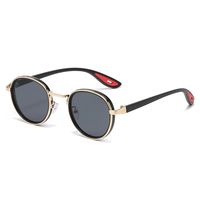 Vintage Round Sunglasses – Unisex Metal Frame UV400 Driving Shades - Image 7