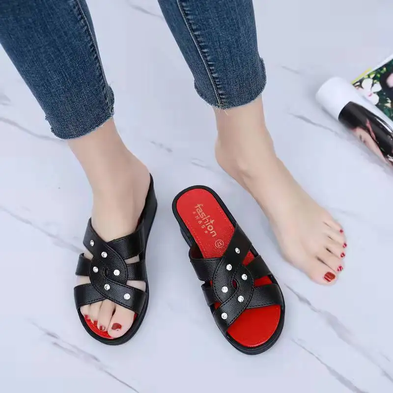 Slippers Platform Wedges Women Sandals Summer Female Mules Clogs Beach Shoes Thick Bottom Non-Slip Solid Chaussures2023 - Image 8