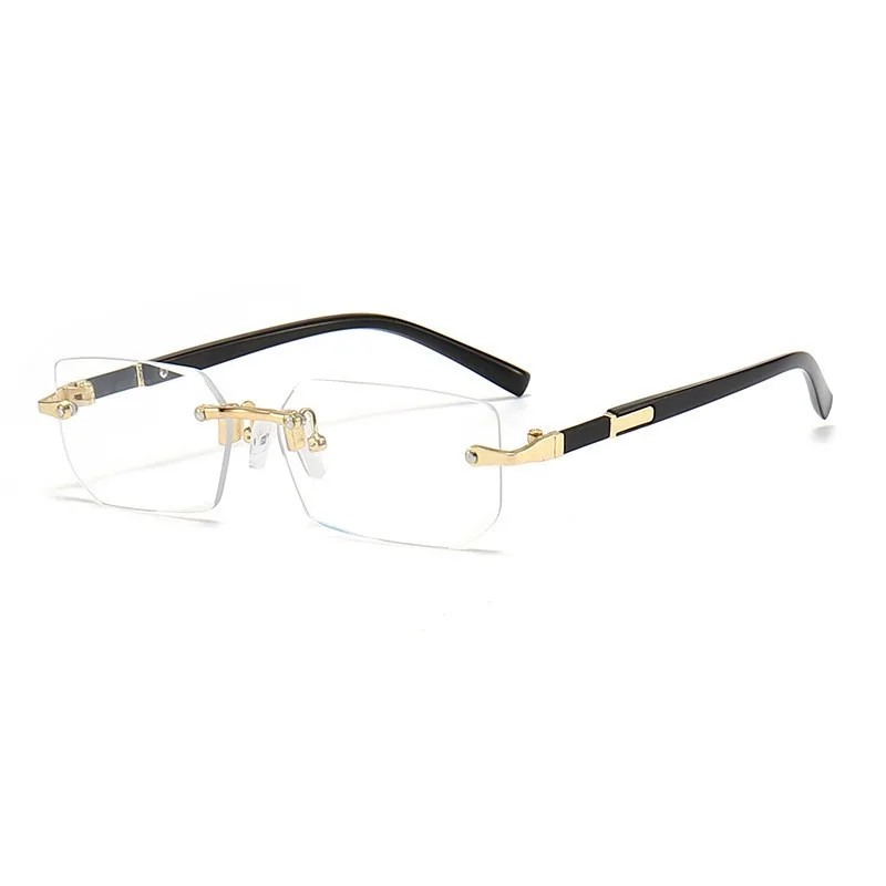 Retro Sunglasses Men Brand Designer Fashion Rimless Sun Glasses Shades Cutting Lens Ladies Frameless Eyeglasses - Image 12