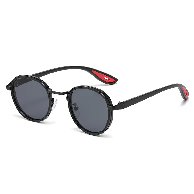 Vintage Round Sunglasses – Unisex Metal Frame UV400 Driving Shades - Image 3