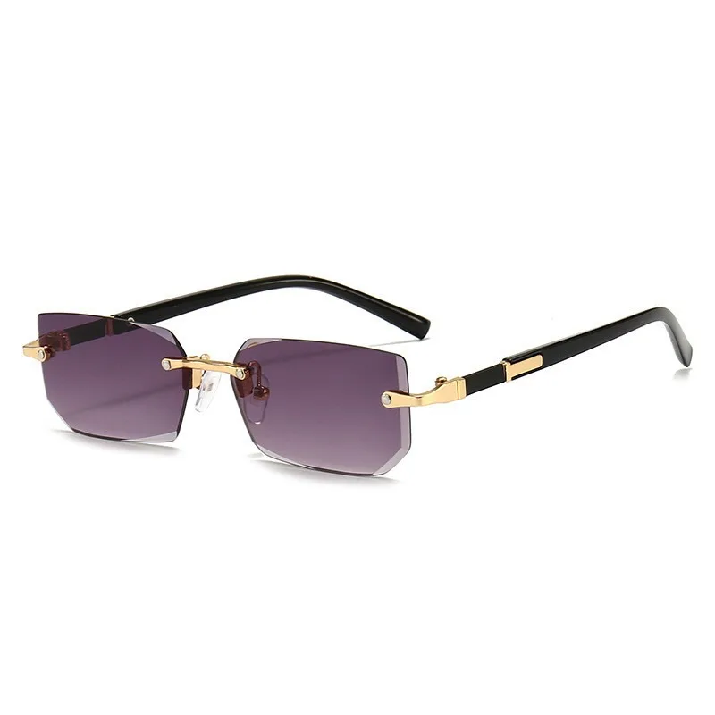 Retro Sunglasses Men Brand Designer Fashion Rimless Sun Glasses Shades Cutting Lens Ladies Frameless Eyeglasses - Image 13