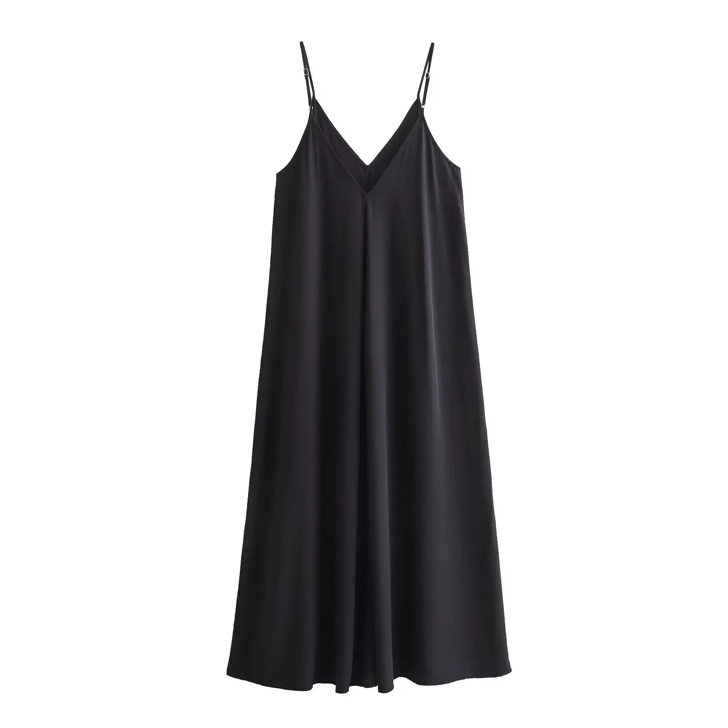 women 2026 Summer Maxi Dress – Black Slip & Red Draped Backless Style - Image 5