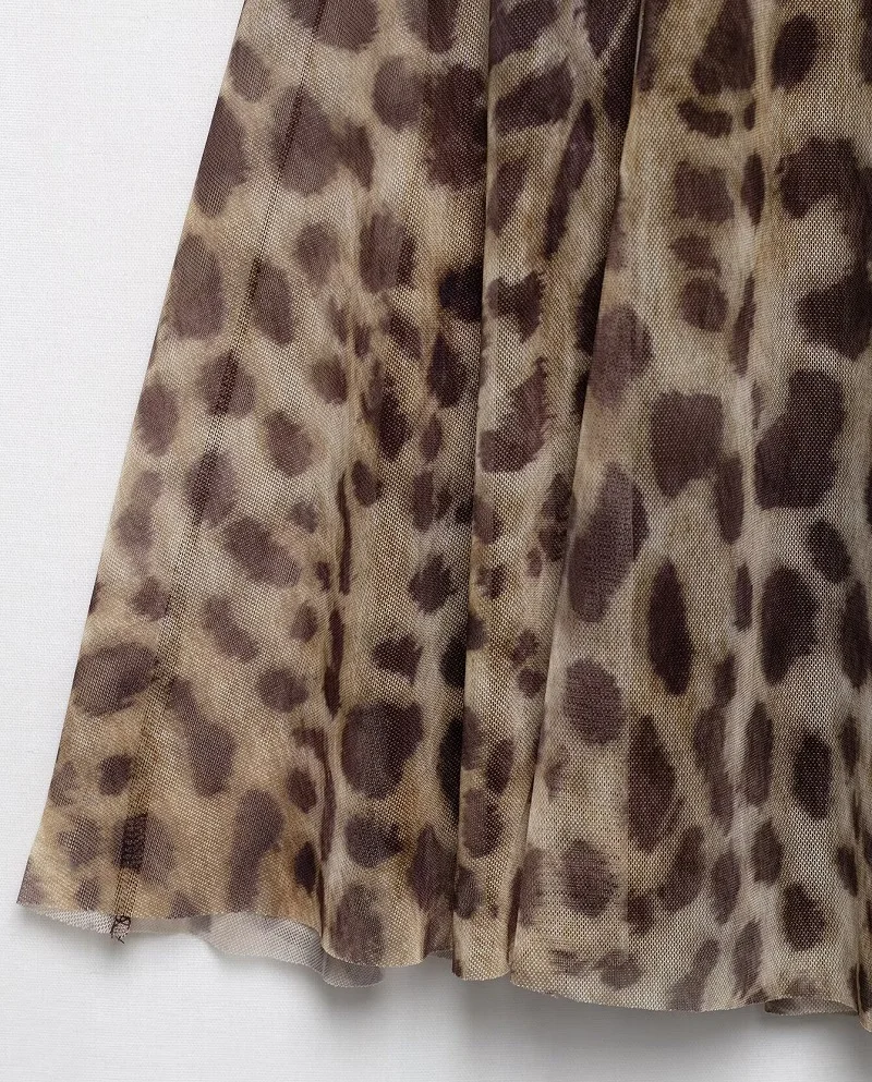 Women 2026 Leopard Print Tulle Mini Dress – Sexy Backless Draped Party Style - Image 12