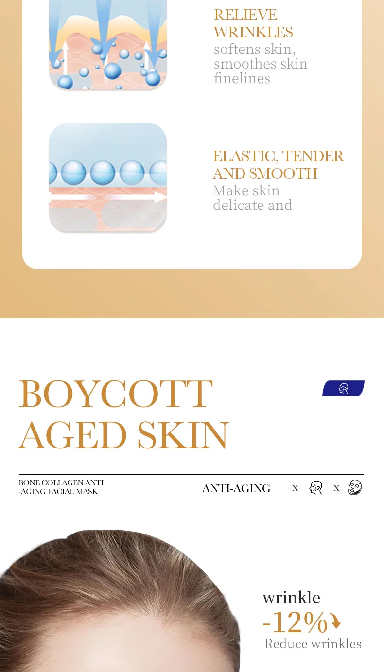 10PCS Collagen Facial Mask—anti-aging Korean skincare to fade fine lines, firm skin, and deeply moisturize. Brightening care for smooth, radiant complexion. - Image 17