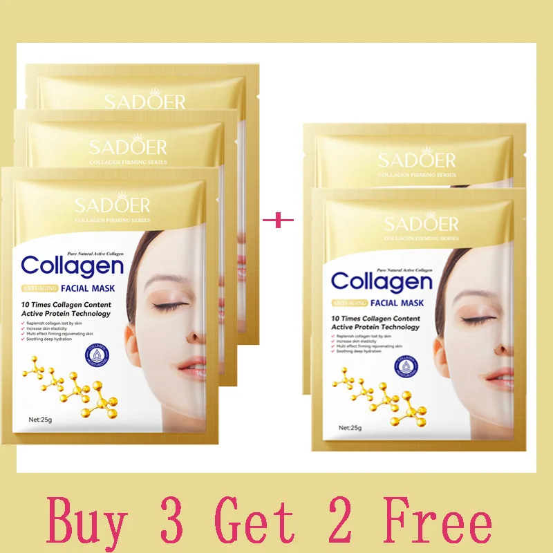 10PCS Collagen Facial Mask—anti-aging Korean skincare to fade fine lines, firm skin, and deeply moisturize. Brightening care for smooth, radiant complexion. - Image 11