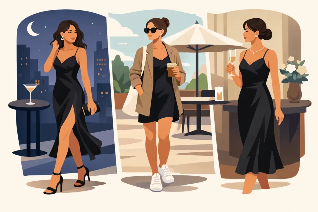 Black Slip Dress Outfit Ideas for Every Plan